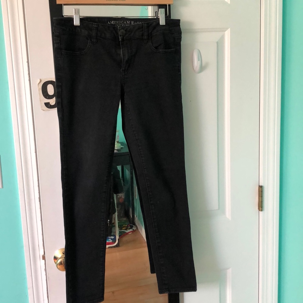 American eagle super stretch black jeans